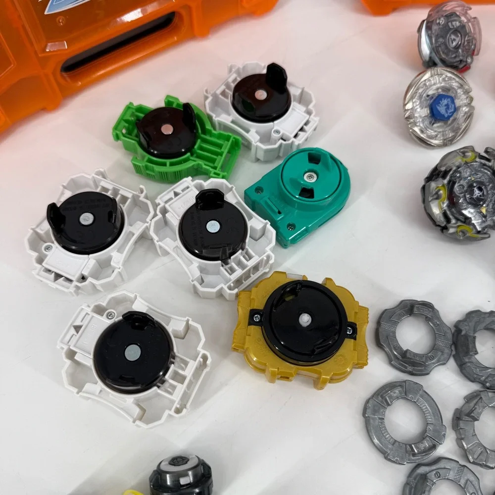 Beyblade Burst Massive Lot 3 Storage Cases Launchers Ripcords Tops Parts